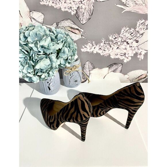 Jessica Simpson Parisah Zebra Print Brown/Black Platform Pump - Picture 10 of 13